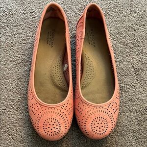 Sonoma Women's Peach/Coral Perforated Flats